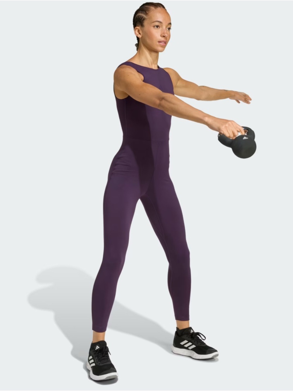adidas Deep Purple Yoga Motion Jumpsuit